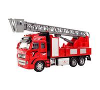 MGM Turbo Challenge - Camión de Bomberos - Vehículos de Intervención - 022924-1/38 - Vehículo de Retrofricción - Rojo - Metal - Juguete para Niños - Coche - A Partir de 3 años