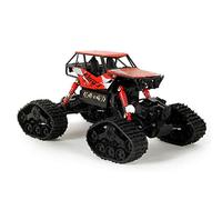 MGM Turbo Challenge - Chenille 4X4 - Extreme 4x4-090188 - Coche Teledirigido - Rojo - 1/16 - Listo para Usar - Batería Recargable y Pilas Incluidas - Metal - A Partir de 6 años