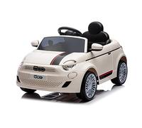 MGM Turbo Challenge - Fiat 500 - Portador Eléctrico - 119221 - Coche de Control Remoto - Blanco - Máximo 30 kg - Plástico - Baterías Recargables y Pilas No Incluidas - De 3 a 6 Años