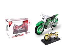 MGM Turbo Challenge - Moto Cross - Die Cast - 022611-1/18 - Vehículo de Ruedas Libres - Modelo Aleatorio - Metal - Juguete para Niños - Regalo - A Partir de 3 años