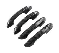 MGMulan - Cubierta para manija de puerta de coche, fibra de carbono, decoración exterior, accesorio de decoración antisuciedad, impermeable, 4 unidades, protección contra arañazos para cubierta