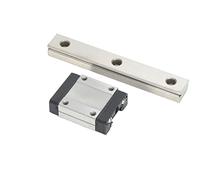 MGN15C Linear Rail Guide, Bearing Steel Linear Sliding Rail, Miniature Linear Motion Rail for 3D Printers CNC Machine, with Rubber Stoppers and M3 Slider Thread (100mm)