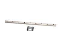 MGN15C Linear Rail Guide, Bearing Steel Linear Sliding Rail, Miniature Linear Motion Rail for 3D Printers CNC Machine, with Rubber Stoppers and M3 Slider Thread (350 mm)