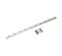 MGN15C Linear Rail Guide, Bearing Steel Linear Sliding Rail, Miniature Linear Motion Rail for 3D Printers CNC Machine, with Rubber Stoppers and M3 Slider Thread (400 mm)