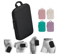 MGNTIC Soporte de teléfono para correr para hombres y mujeres - Bolsa de correr patentada manos libres para teléfono, viajes y gimnasio, bolsa magnética para las piernas, Negro -, S, Deporte