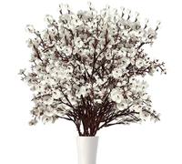 Mgonwl Babys Breath Flores Artificiales 10 Piezas de 20 Pulgadas Toque Real de Verdad White Greenery Falsa DIY Decoración Babys Breath Silk Flower Foors For Vase Farty Homebabys Artificial