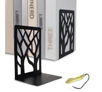 Mgood Sujetalibros Sujeta Libros Estanteria Originales Sujeta Libro Apoya Decorativos Soporte Libros Aguanta Separador de Libros Organizador para Casa Oficina Escuela(1 Pare Negro, 9x12x16cm)