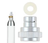Mgoodoo Adaptador rápido de CO2, adaptador rápido para soda de CO2, compatible con Duo/Terra/Art, adaptador para Soda-Stream 425 g cilindro 60L rosca trapezoidal TR21-4, plata, F-QC1.0-S
