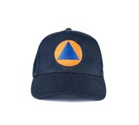 MGP SPORTSWEAR CAP01 - Gorra de protección civil con bordado directo de lona azul con logotipo internacional, Azul marino., Taglia unica-3XL