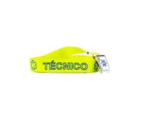 MGP SPORTSWEAR Cin39 - Cinturón de seguridad amarillo fluorescente bordado azul técnico de emergencia sanitario Star of Life para ambulancia, Amarillo fluorescente., Talla única