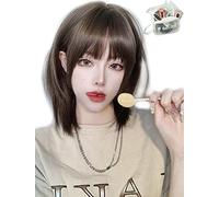 MGRANDE Peluca Premium Line 【 Active Top Stylist Product】 Juego de 6 artículos de línea interior de color para mujer, peluca original semi-larga con efecto facial pequeño (capa marrón ceniza DY40A)