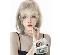 MGRANDE Peluca Premium Line 【 Active Top Stylist Product】 Juego de 6 artículos de línea interior de color para mujer, peluca original semi-larga con efecto facial pequeño (capa beige dorada DY39B)