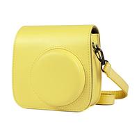 MGRAS Estuche for la Camara PU Funda de Cuero for Correa de Hombro Ajuste for Instax Mini 9 8 8+ Bolsa de cámara de película instantánea Estuche para la Camara (Color : Yellow)