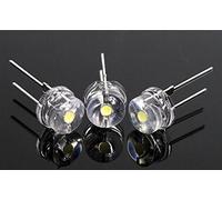 MGTCAR 50PCS 8mm Sombrero de Paja LED lámpara Cuenta Son luz Blanca 0.5W F8MM Potencia 0.5W Sombrero diodo emisor de luz Rojo/Blanco/Amarillo/Verde / (Color : Blue)