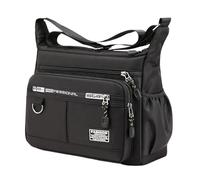 MGTCAR Bolsa cruzada para hombre, bolsa de hombro individual, bolsa de almacenamiento de gran capacidad, bolsa cruzada de negocios con múltiples bolsillos, Black, Talla única