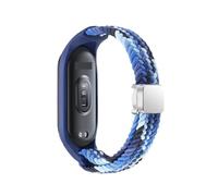 MGTCAR Braided Strap for Xiaomi Mi Band 8 Elastic Nylon Solo Loop Adjustable Watch band Magnetic Buckle bracelet for Miband 8 NFC Watchbands(Gradient blue,For Miband 8)