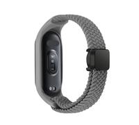 MGTCAR Braided Strap for Xiaomi Mi Band 8 Elastic Nylon Solo Loop Adjustable Watch band Magnetic Buckle bracelet for Miband 8 NFC Watchbands(Gray,For Miband 8)