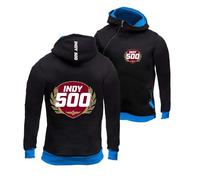 MGTERN Chaqueta con capucha cremallera hombre Para In.di.an.ap.ol.is 500, Protege contra el viento, Perfetto per città, scuola e università, refinados(Blue,M)