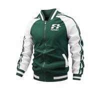 MGTERN Chaqueta Hombre Diseño Clásico Open-Wheel Racing Enthusiast, Jacket de Trabajo de Transpirables, Ropa Deportiva Hombre para Otoño y Primavera, estilo(DarkGreen,M)