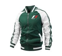 MGTERN Chaqueta Hombre Regular Fit Open-Wheel Racing Enthusiast, Cazadoras Exteriores con Múltiples Bolsillos, Ropa de Deporte Hombre para Exteriores, estilo(DarkGreen,M)