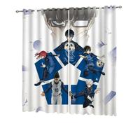 MGTERN para Blue Lo-CK Cortinas Dormitorio de Infantiles, Habitacion Opacas Térmica Aislante, Tela Opaca para Ventanas con Estampadas, para Niña Niño, Salon(A5,100 * 140CM)
