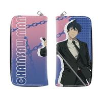 MGTERN para Chains-AW Man Billeteras Anime, Tarjetero Delgada de Dos Pliegues, Billeteras de Piel Versátil Multiusos, Regalos para Fanáticos del Juego, Carteras(A6)