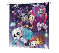 MGTERN para Under.ta-le Anime Cortinas para Infantiles, Cortina de Exterior Patrón Dibujos Animados, para Dormitorio Estudiantes, Salon(A6,140 * 160CM)