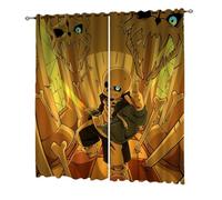 MGTERN para Under.ta-le Anime Cortinas, Patrón de Impresión 3D Cortina Opacas Térmica Aislante, Blackout Curtains con Fruncido, para Niña Niño, Salon(A4,100 * 140CM)
