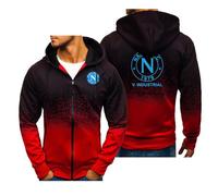 MGTERN Sudadera capucha hombre SS.C Na.poli, Resistente y duradero al uso, Per tempo libero, viaggio e quotidianità, refinados(Red,M)