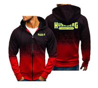 MGTERN Sudadera con capucha hombre Hu.sa.be.rg, Mis.to algodón suave, Adatto per autunno, inverno e giornate fresche, refinados(Red,L)