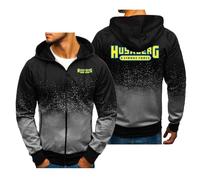 MGTERN Sudadera con capucha hombre Hu.sa.be.rg, Mis.to algodón suave, Adatto per autunno, inverno e giornate fresche, refinados(Black,XL)