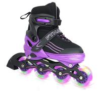 MGYZM Patines en línea para niños, Patines en línea Ajustables en Talla para niños, Patines en línea para niñas y niños Adultos, Patines para Interior y Exterior, Rojo (Púrpura, Medium(34-37 EU))