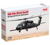 Mh-60l Black Hawk , US Especial Forces Helicóptero 1:48 Plástico Modelo Kit Icm