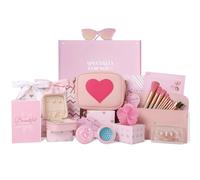 MH MYLUNE HOME Regalos de cumpleaños para adolescentes, cesta de regalo rosa para cumpleaños, graduación, juego de caja para adolescentes de 6 a 18 años, 8 regalos envueltos individualmente en 1 caja