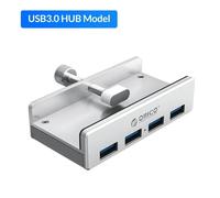 (MH4PU Plata) Concentrador USB 3.0 con fuente de alimentación Adaptador divisor USB 3.0 Divisor múltiple