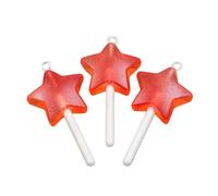 MHADBKH 3 colgantes redondos únicos con forma de corazón y estrella con revestimiento de materiales de resina resistentes para uso diario casual, Circular, Resina, No es una piedra preciosa