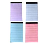 MHADBKH 4PCS Office Notepads 50 Hoja Pad Escritura Con Forrado Doble Para Notar Tarea Mapa Mental Memos Schedule