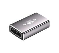 MHADBKH Acoplador de extensión DisplayPort 8K UHD adaptador de metal con dos puertos para enrutamiento de configuración de escritorio, conexión de cable de monitor