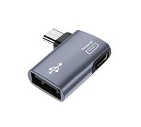 MHADBKH Adaptador de cable USB a USB de 90 grados en ángulo derecho/izquierdo, convertidores host para teclados