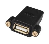 MHADBKH Adaptador de extensión USB 2.0 hembra a hembra con extensor de agujero de montaje en panel, convertidores para escritorio, fácil instalación USB