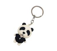 MHADBKH Adorable llavero de silicona con diseño de panda con diseño de animal, hecho a mano, accesorio para mochila para niñas y niños, panda, Cloruro de polivinilo, No es una piedra preciosa