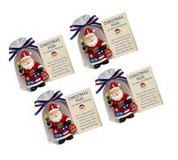 MHADBKH Adorno de abrazo de Papá Noel del 250 aniversario, acrílico inastillable, decoración para el hogar, fiesta de vacaciones