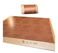 MHADBKH Alfombrilla de cama de ratán de doble cara, superficie de seda de hielo, diseño plegable, ideal para viajes, muebles del hogar, ratán natural, seda de hielo