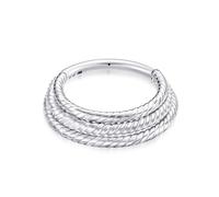 MHADBKH Aros de nariz de moda para creadores de tendencias de moda con diseños de campanas de múltiples capas en materiales de aleación resistentes, elegante accesorio de nariz, 8mm, como se describe