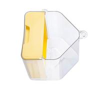 MHADBKH Bañera transparente para pájaros, para jaula, suministros para mascotas, loros, periqueros y cuáqueros, gran espacio, fácil de limpiar, cajón, caja de baño para pájaros, accesorios de jaula