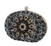 MHADBKH Bolso de noche de lujo para mujer, bolso de boda, bolso de bolsillo para teléfono, cartera femenina para fiesta, Black