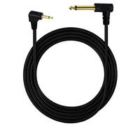 MHADBKH Cable adaptador de 3,5 mm a 6,35 mm para amplificador mezclador chapado en oro de 3,5 a 6,5 1,8 m, cable macho a macho