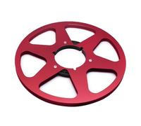 MHADBKH Carrete de aluminio de 6 agujeros, cinta vacía de 10.5 pulgadas con disco de cubo para equipo de estudio, caja de embalaje, carrete de cinta de aleación de aluminio