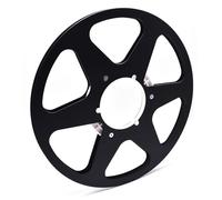 MHADBKH Carrete de aluminio de 6 agujeros, cinta vacía de 10.5 pulgadas con disco de cubo para equipo de estudio, caja de embalaje, carrete de cinta de aleación de aluminio