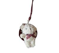 MHADBKH Cartera de oso de peluche, accesorio de cadena larga, elegante bolso de oso, collar de peluche, colgante para mejorar tu aspecto, algodón de polipropileno, No es una piedra preciosa